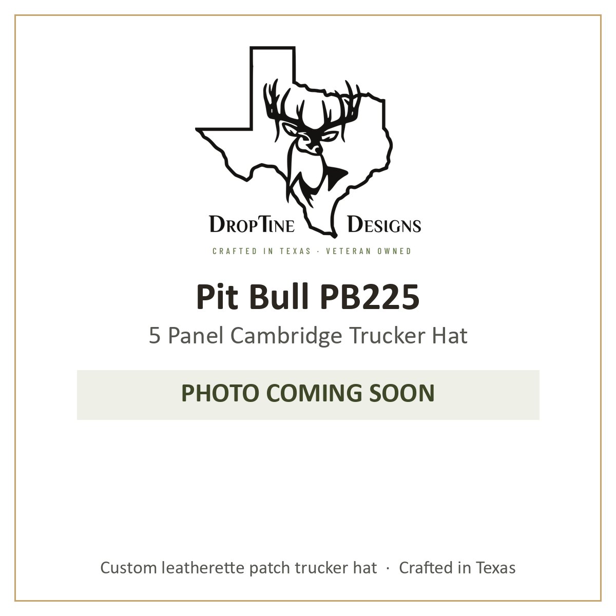 Photo coming soon: Pit Bull PB225 5 Panel Cambridge Trucker Hat