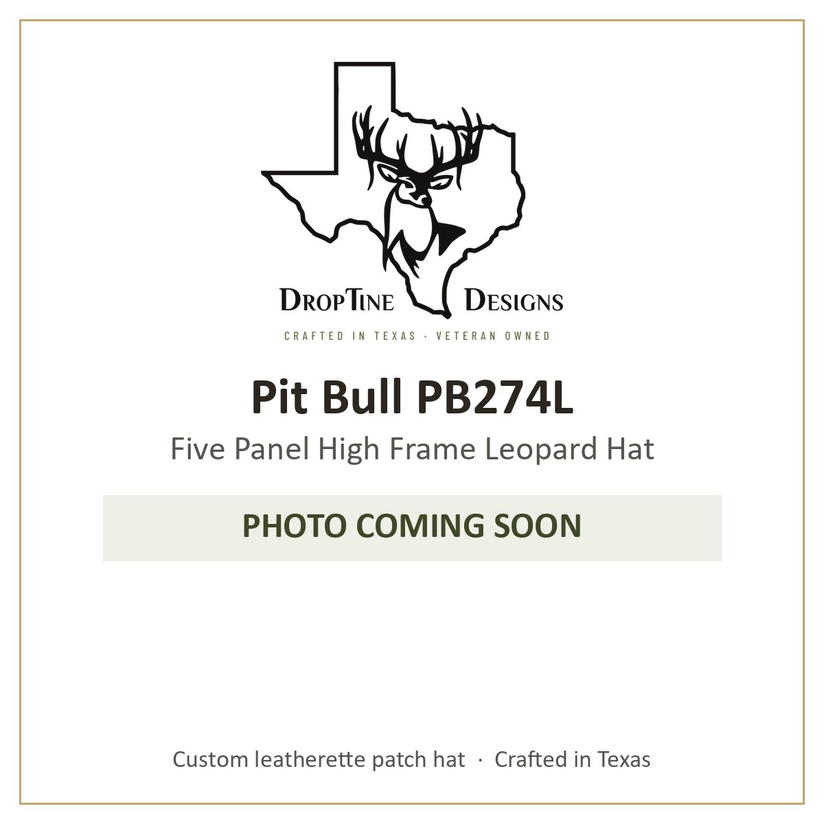 Photo coming soon: Pit Bull PB274L Five Panel High Frame Leopard Hat