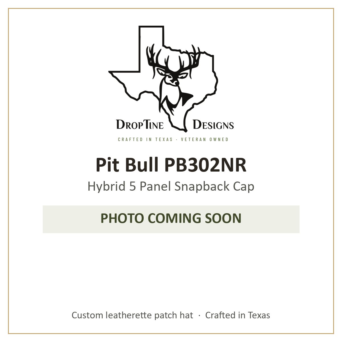 Photo coming soon: Pit Bull PB302NR Hybrid 5 Panel Snapback Cap