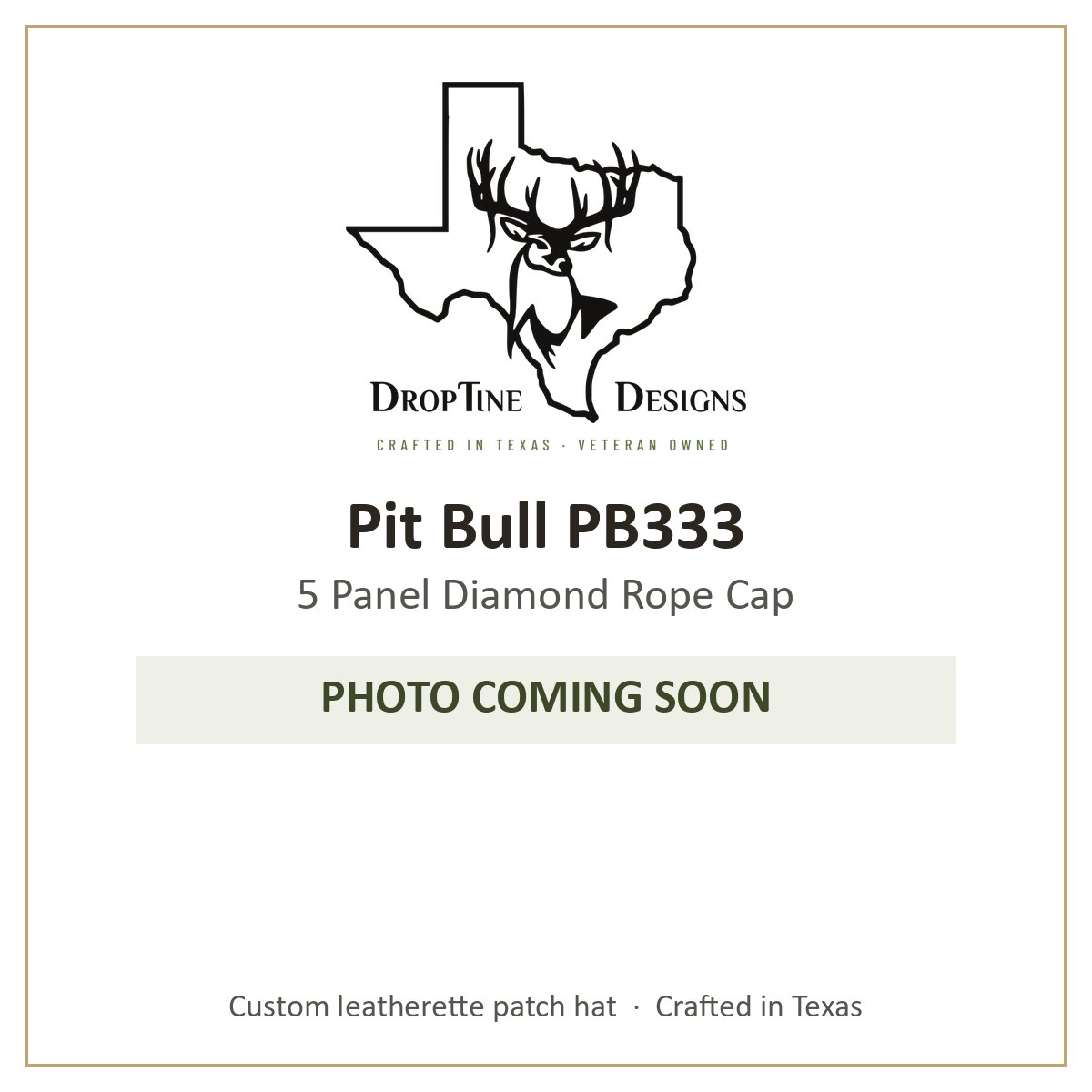 Photo coming soon: Pit Bull PB333 5 Panel Diamond Rope Cap