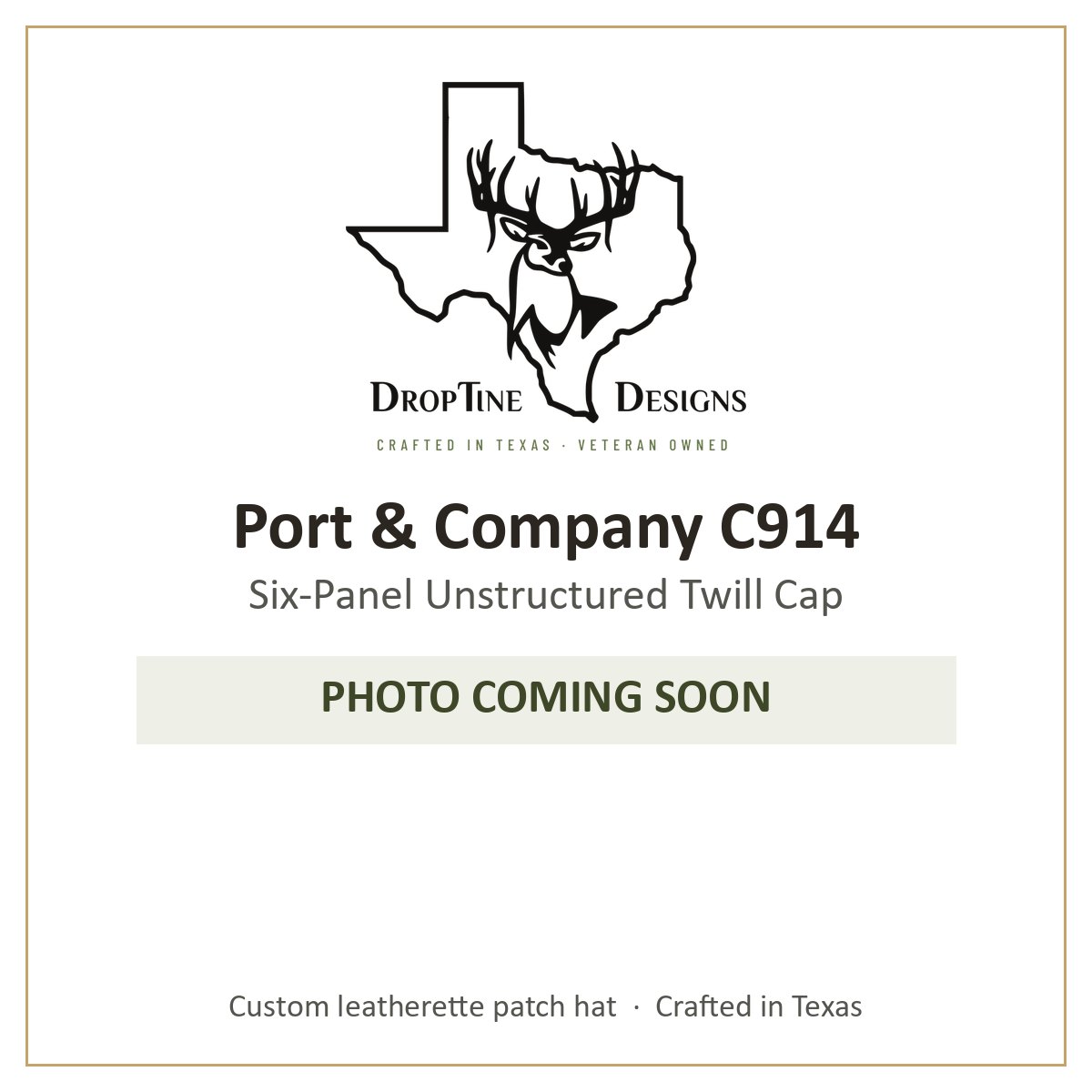 Photo coming soon: Port & Company C914 Six-Panel Unstructured Twill Cap