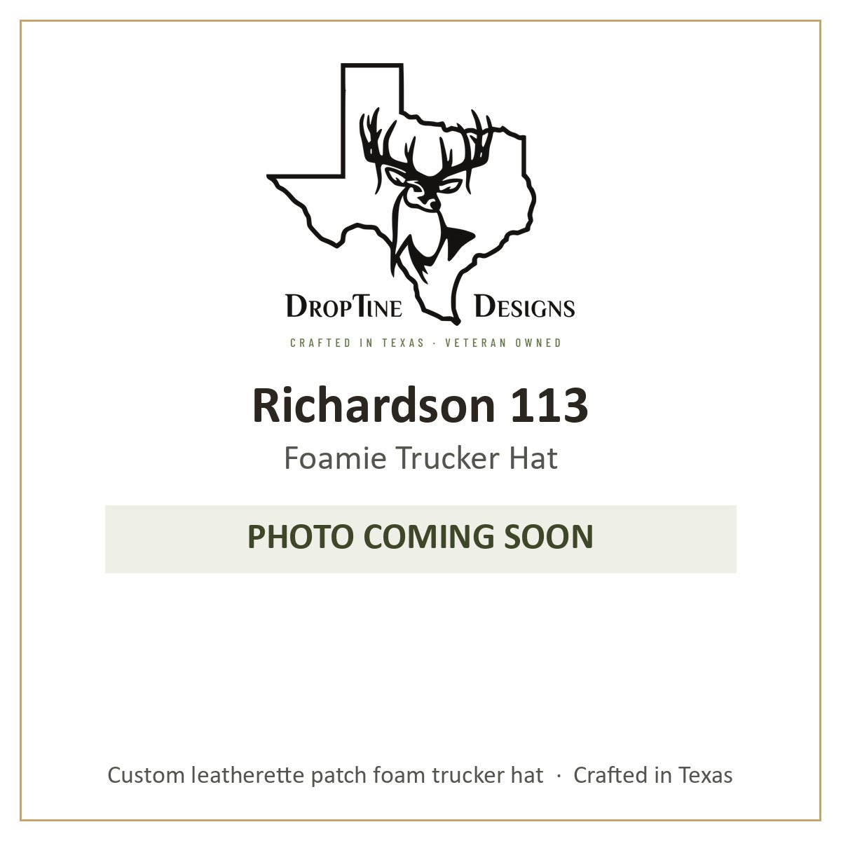 Photo coming soon: Richardson 113 Foamie Trucker Hat