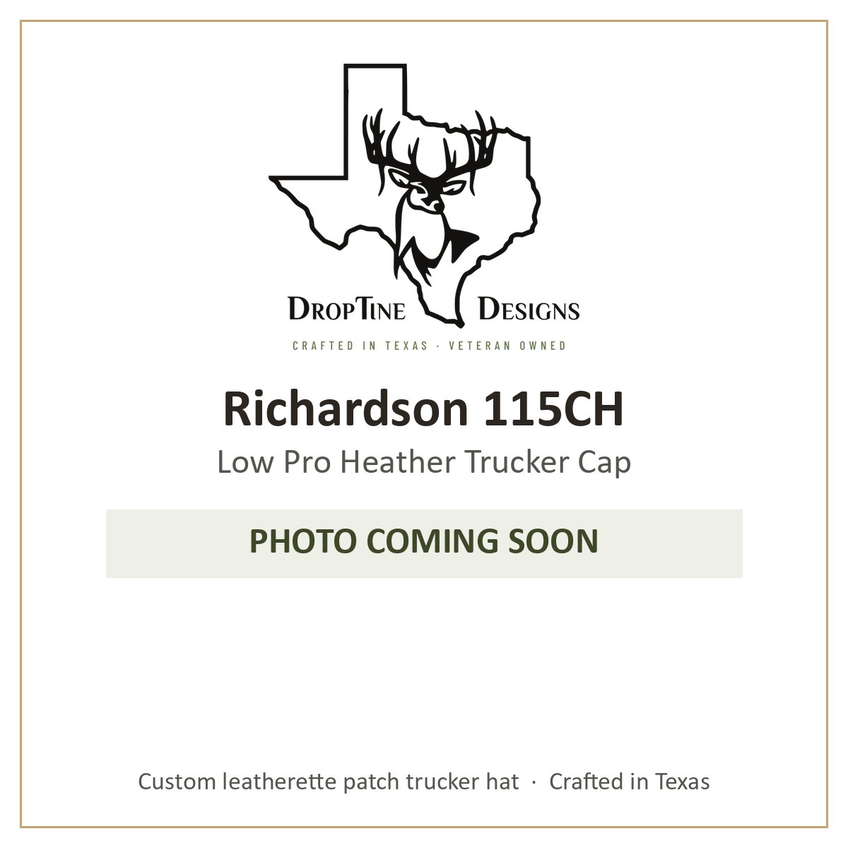 Photo coming soon: Richardson 115CH Low Pro Heather Trucker Cap