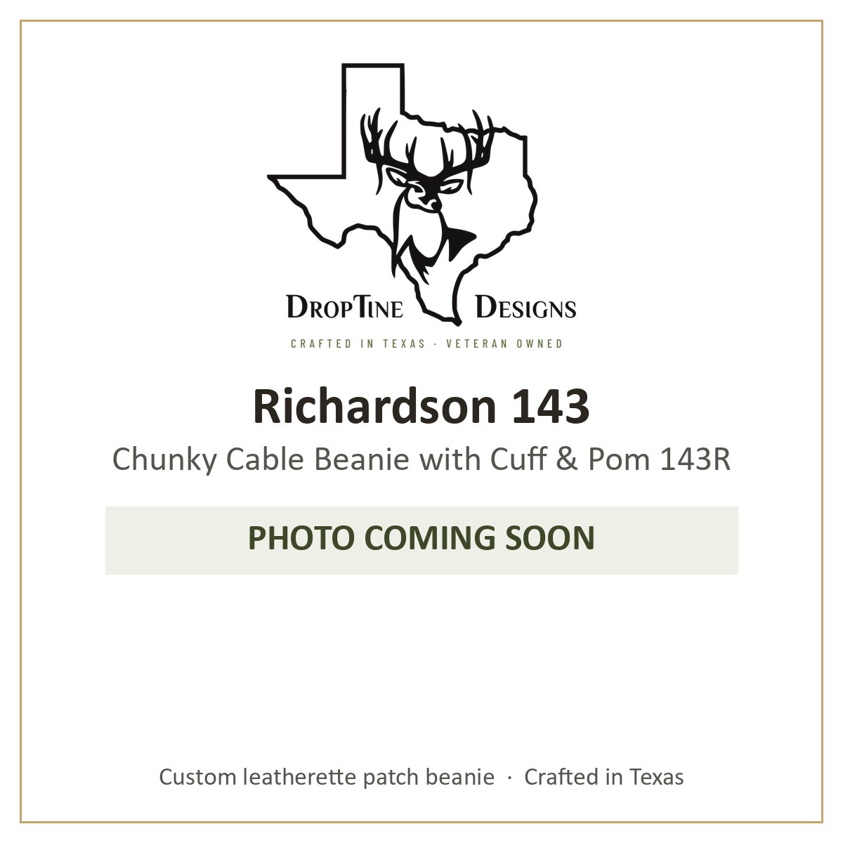 Photo coming soon: Richardson 143 Chunky Cable Beanie with Cuff & Pom 143R