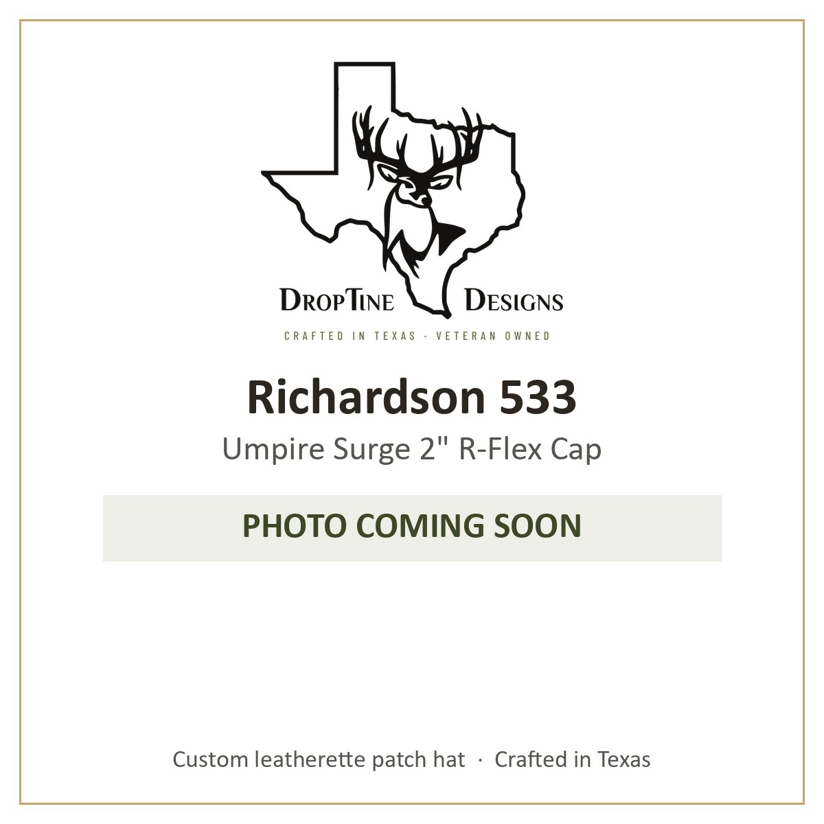 Photo coming soon: Richardson 533 Umpire Surge 2" R-Flex Cap