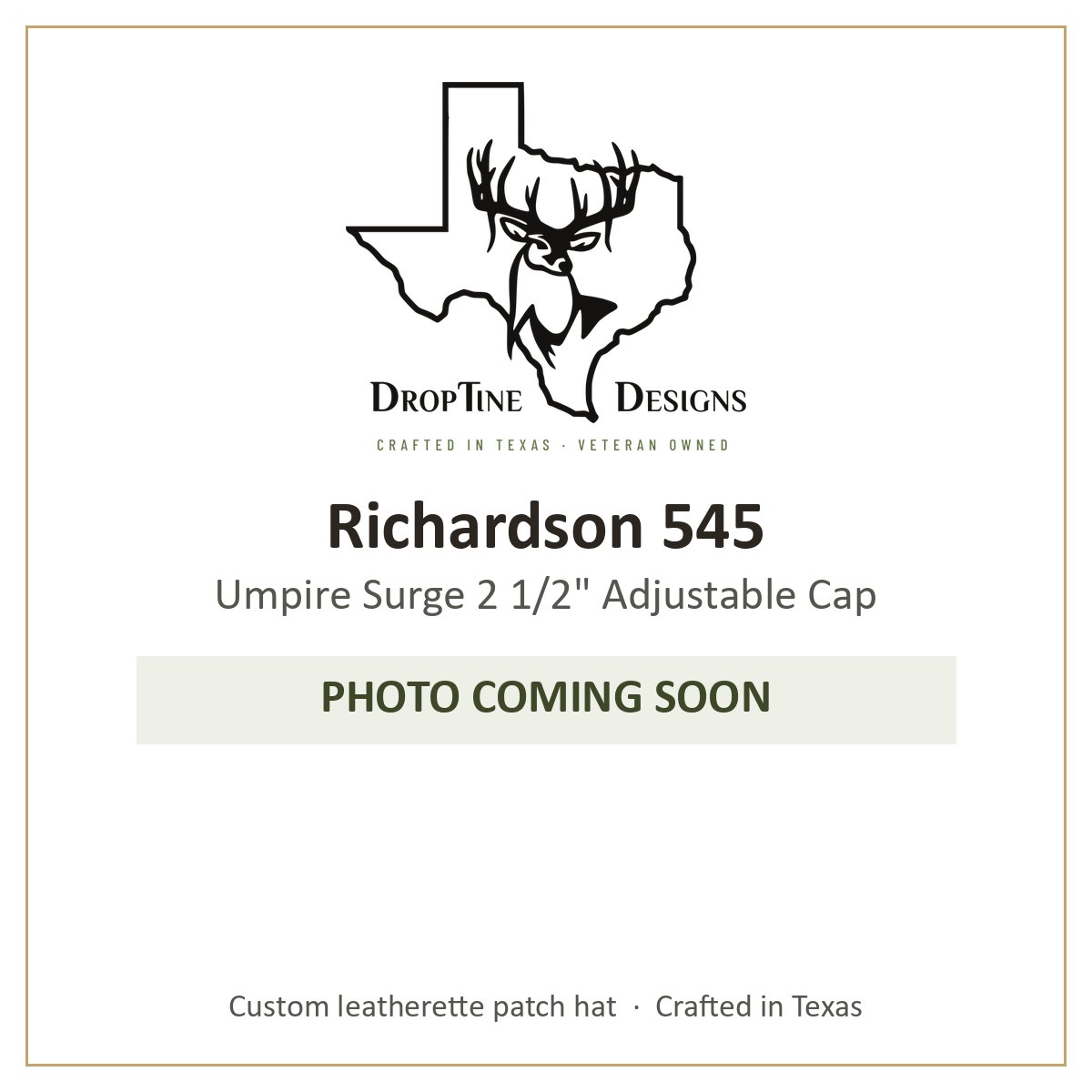 Photo coming soon: Richardson 545 Umpire Surge 2 1/2" Adjustable Cap
