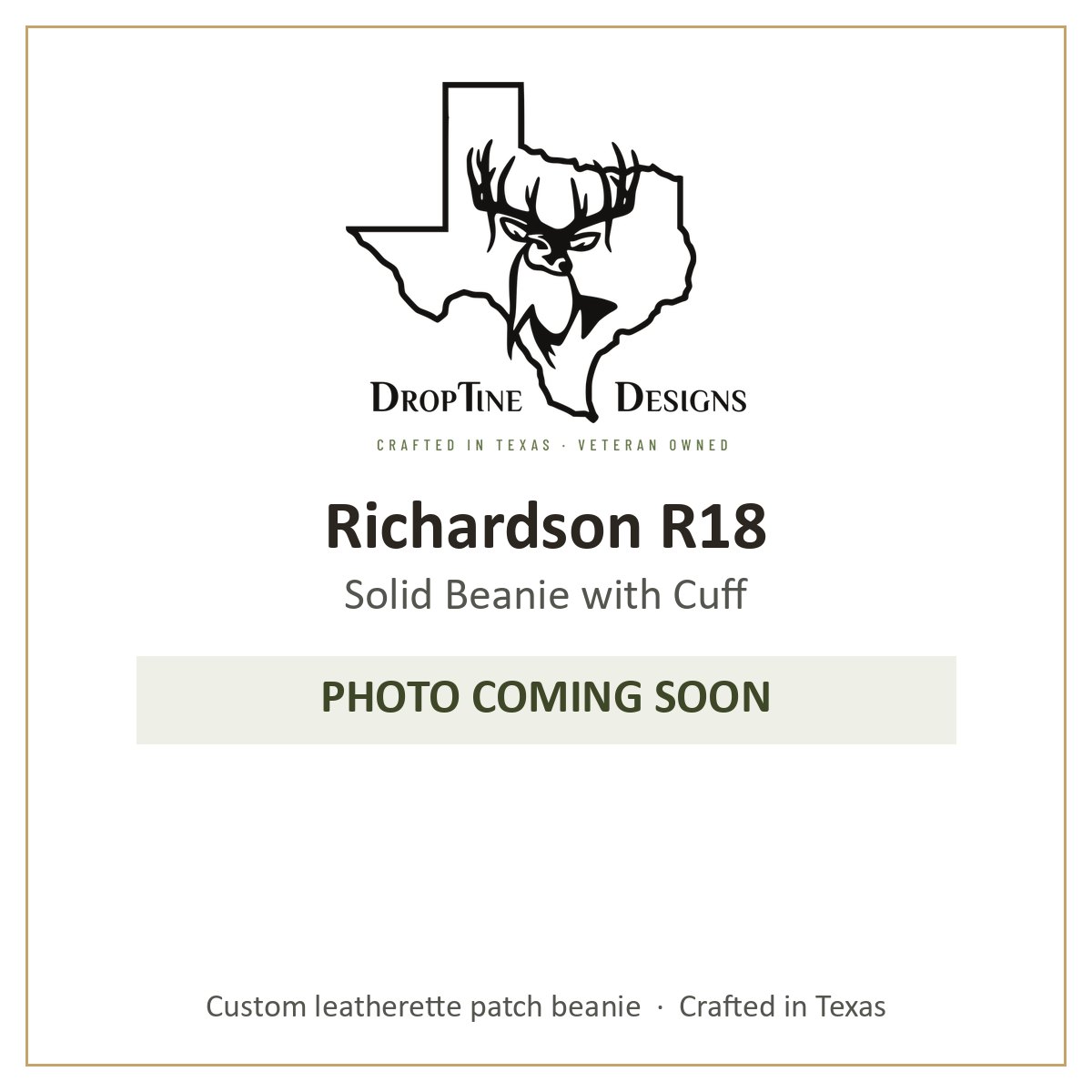 Photo coming soon: Richardson R18 Solid Beanie with Cuff