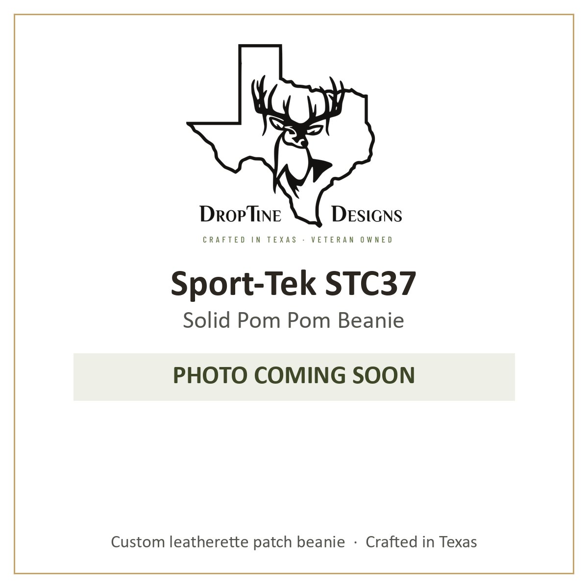 Photo coming soon: Sport-Tek STC37 Solid Pom Pom Beanie