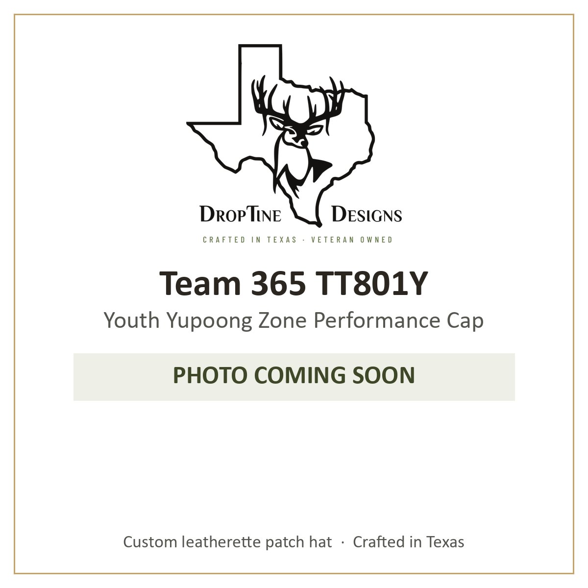 Photo coming soon: Team 365 TT801Y Youth Yupoong Zone Performance Cap