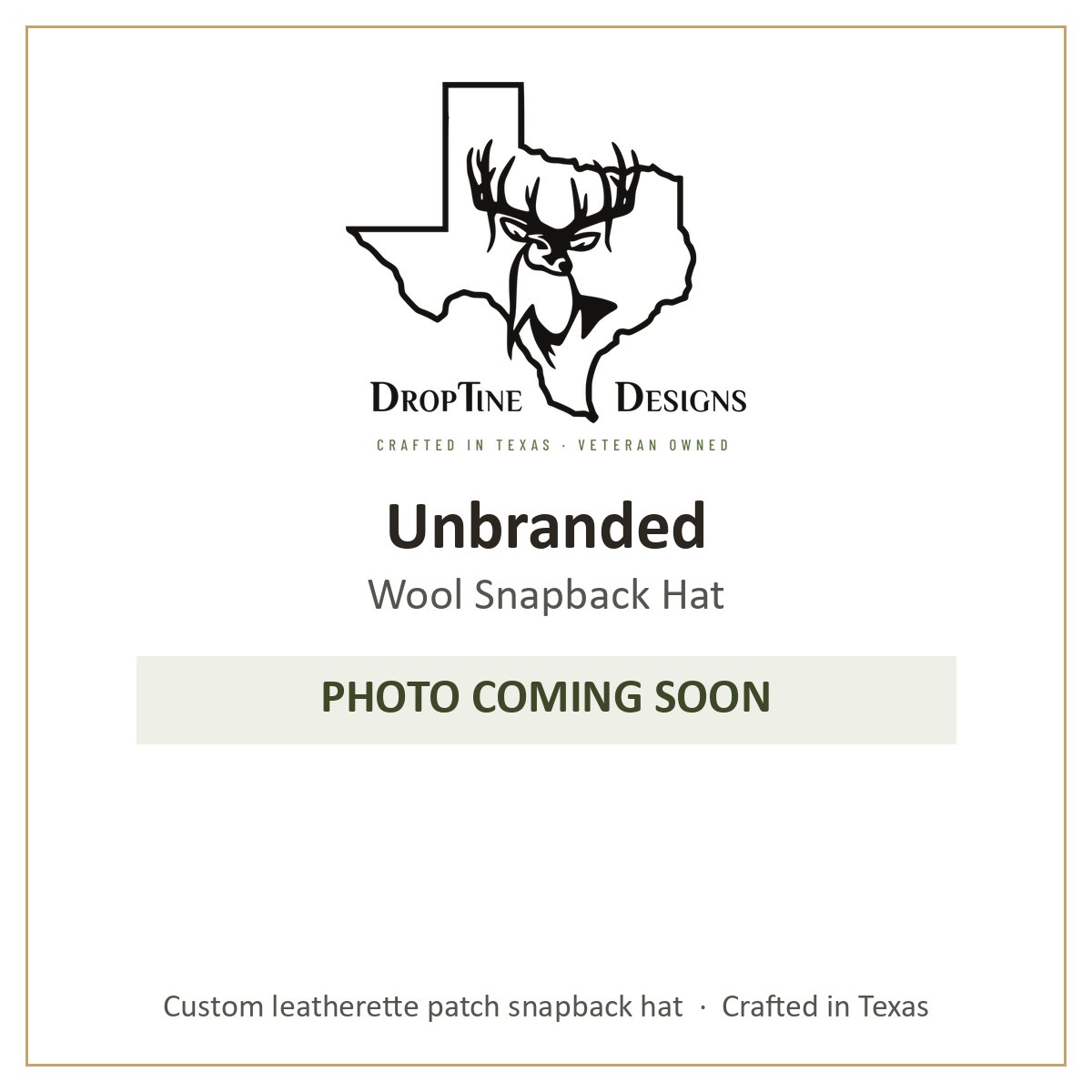 Photo coming soon: Unbranded Wool Snapback Hat