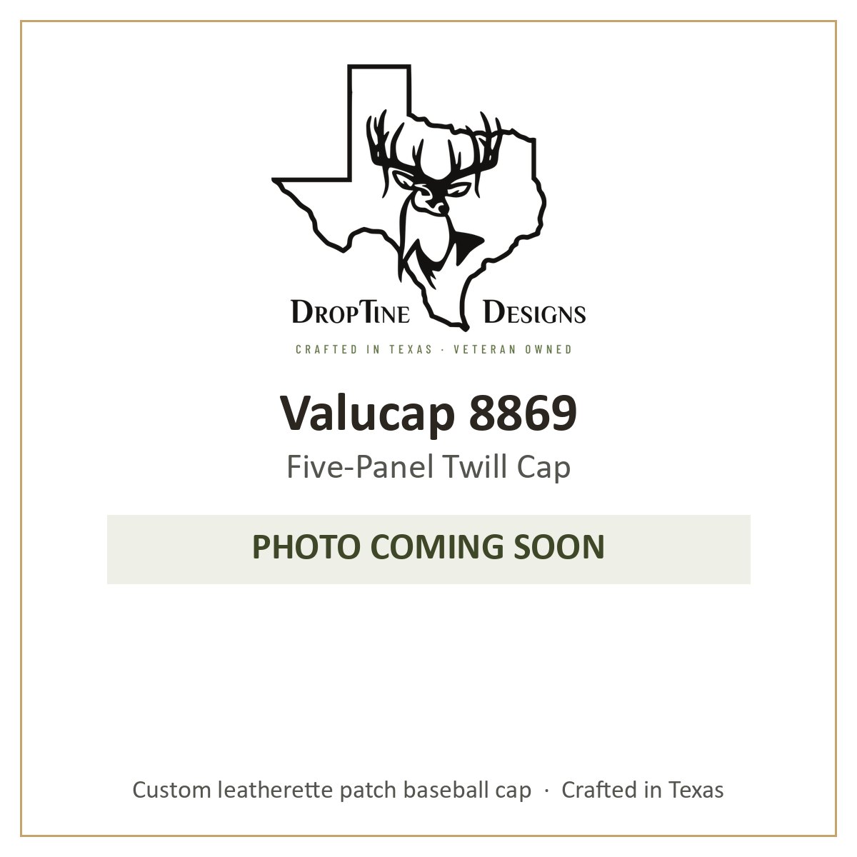 Photo coming soon: Valucap 8869 Five-Panel Twill Cap