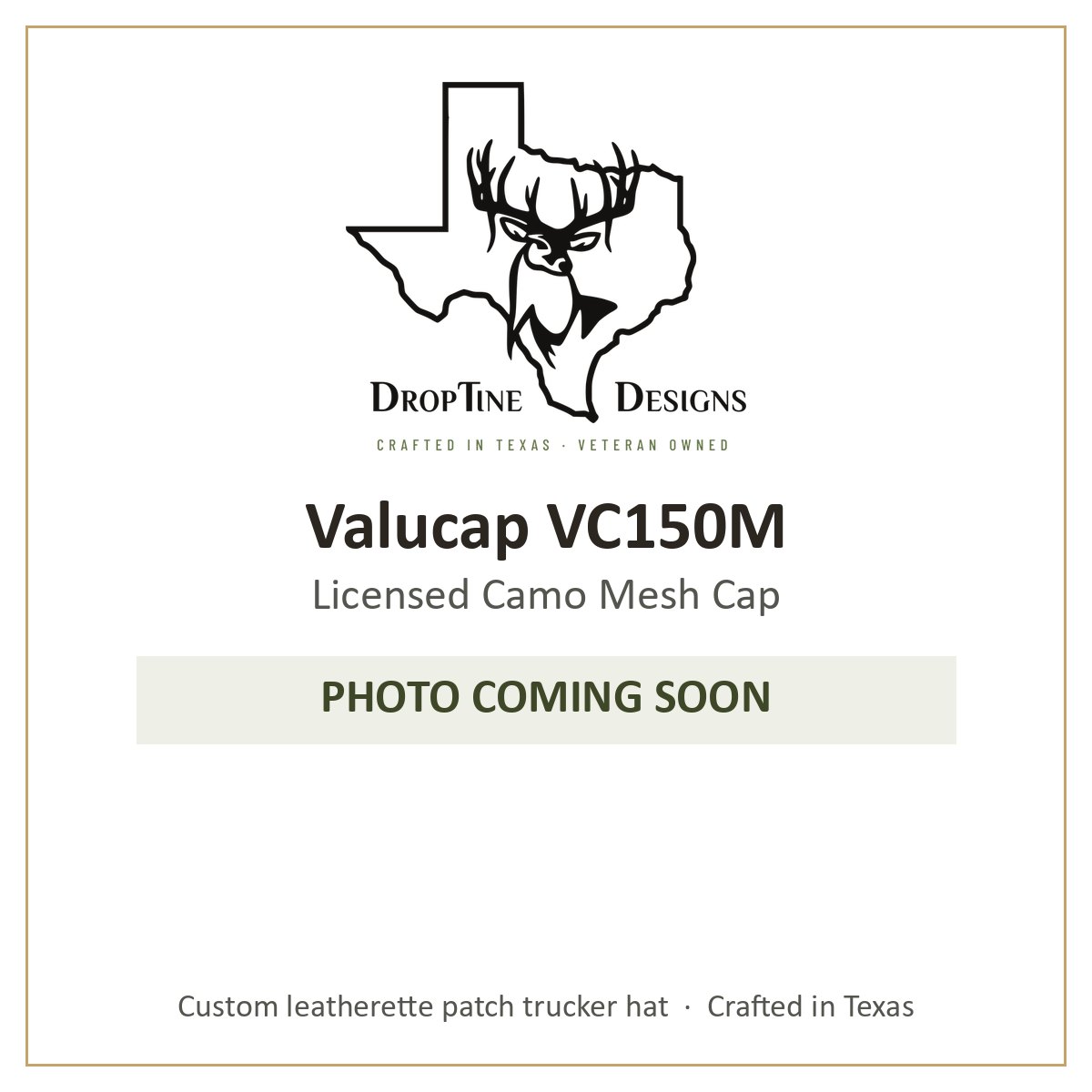 Photo coming soon: Valucap VC150M Licensed Camo Mesh Cap