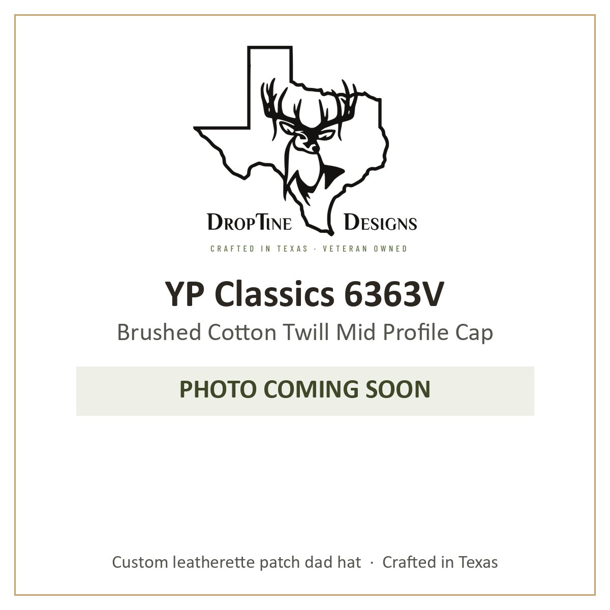 Photo coming soon: YP Classics 6363V Brushed Cotton Twill Mid Profile Cap