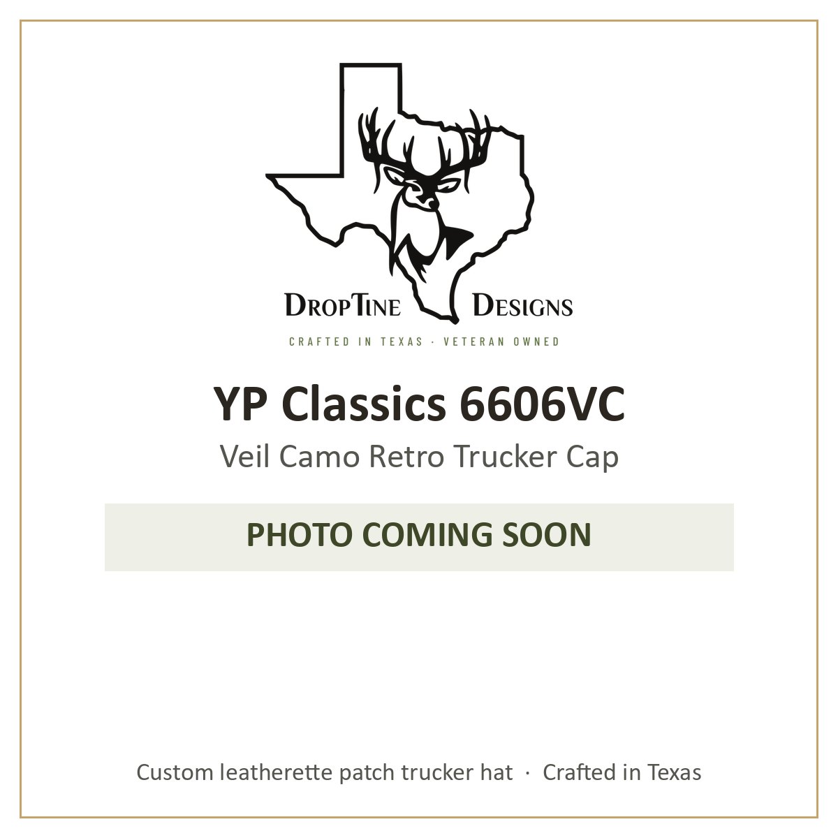 Photo coming soon: YP Classics 6606VC Veil Camo Retro Trucker Cap