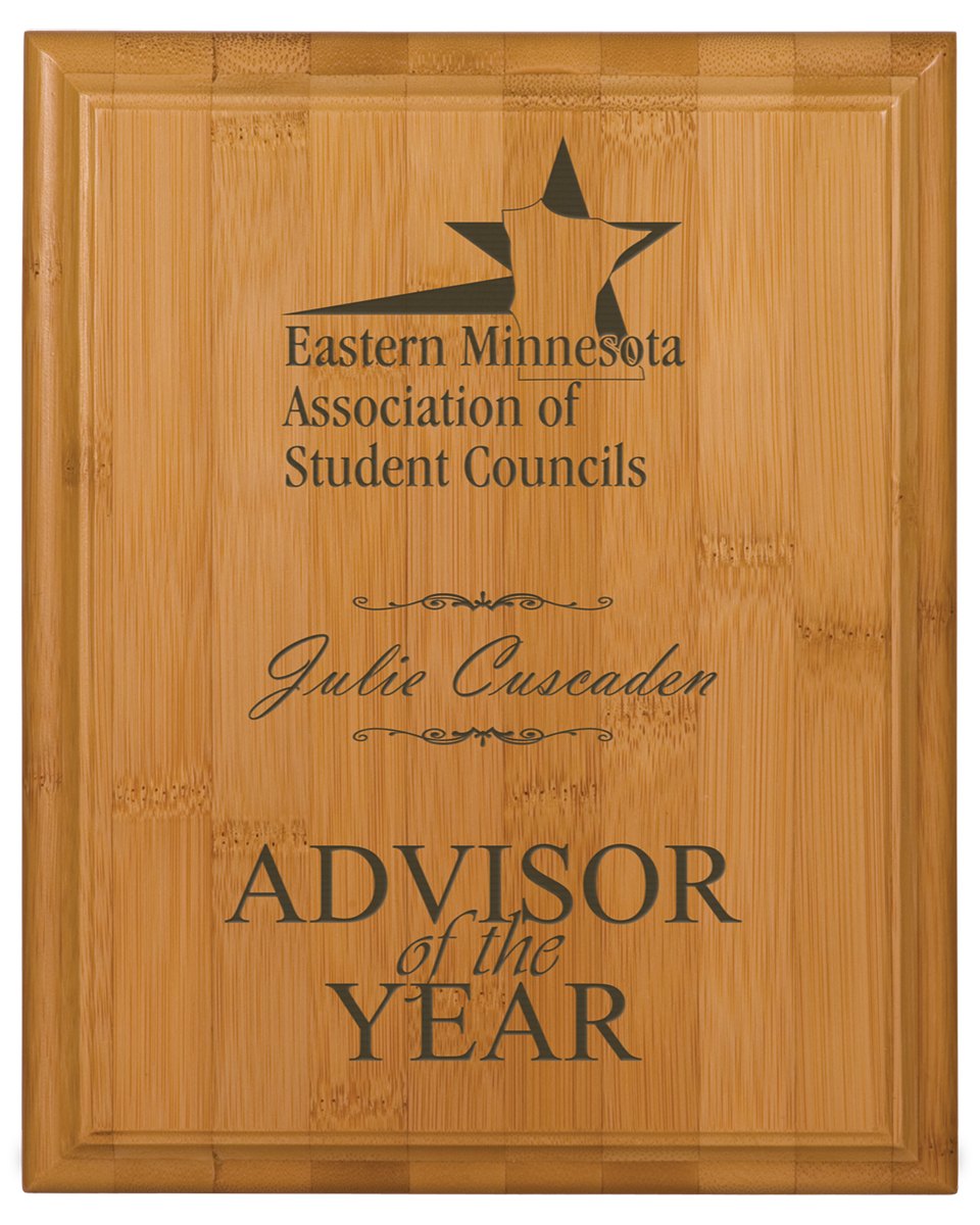 Engraved Bamboo Plaque - 10 1/2 x 13 in