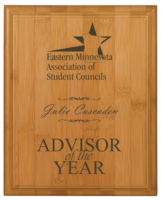 Engraved Bamboo Plaque - 6 x 8 in