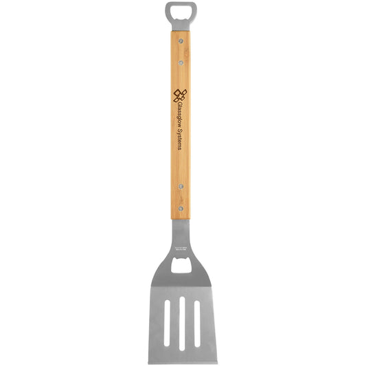 Engraved Bamboo BBQ Spatula with Bottle Opener