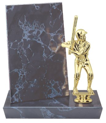 Engraved Standup Plaque - Black Marble / 3 3/4 x 5 3/4 in