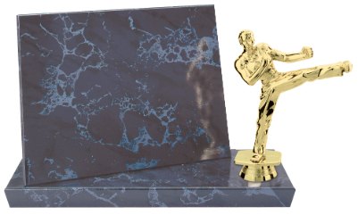 Engraved Standup Plaque - Black Marble / 7 3/4 x 5 3/4 in
