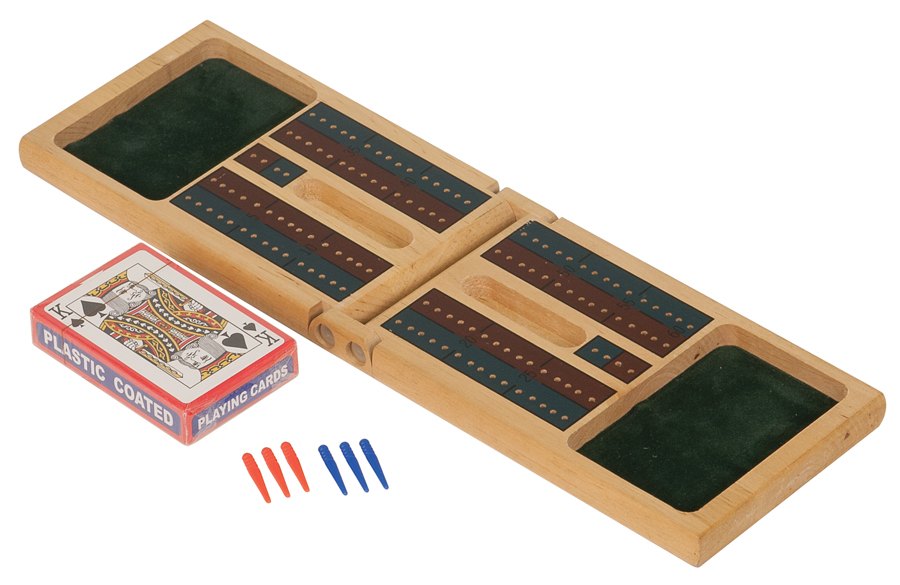 Engraved Wood Cribbage Game Gift Set