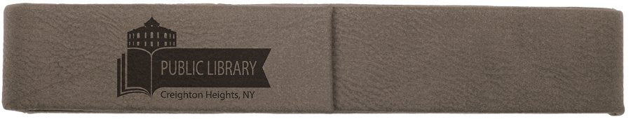 Engraved Leatherette Single Pen Case - Gray