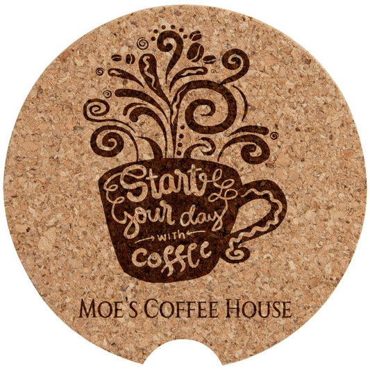 Engraved Cork Car Coaster