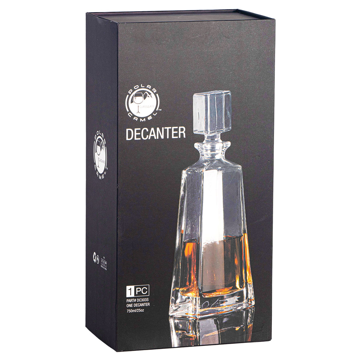 Engraved Polar Camel Glass Decanter in Gift Box - Tequila (750 mL)