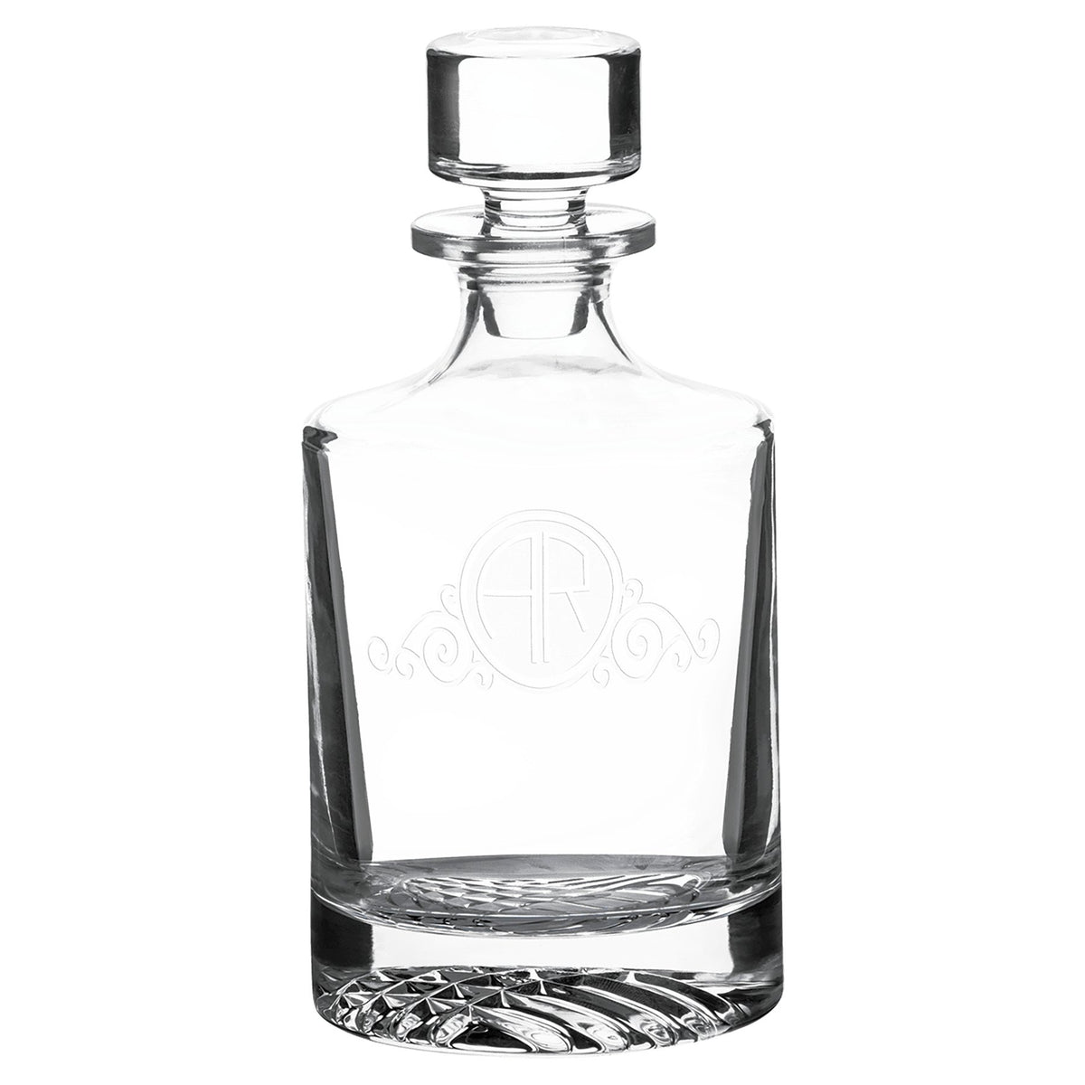 Engraved Polar Camel Glass Decanter in Gift Box - Round (850 mL)
