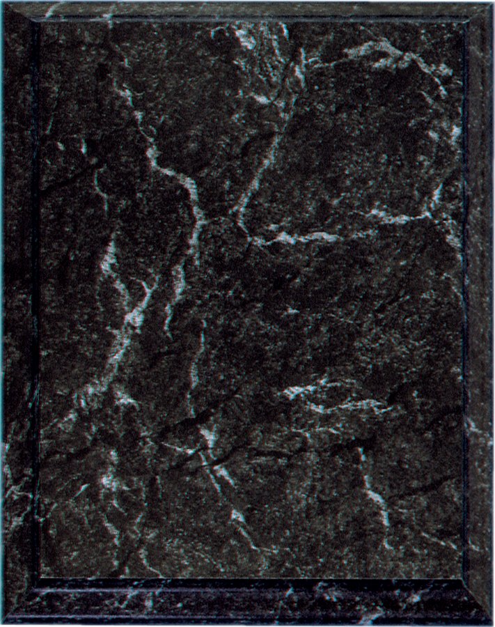 Engraved Marble Finish Plaque - Improved Black / 8 x 10 in