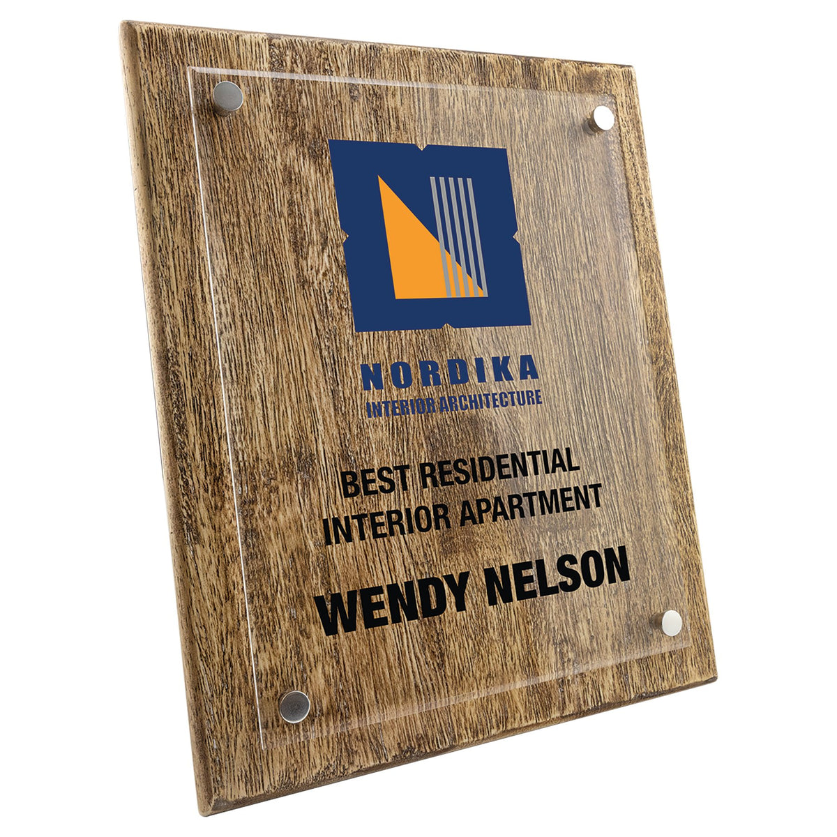 Engraved Barnwood Floating Acrylic Plaque - 10 1/2 x 13 in