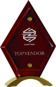 Engraved Diamond Rosewood Piano Finish Floating Acrylic Standup