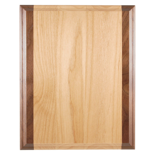 Engraved Genuine Red Alder and Genuine Walnut Plaque