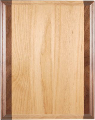 Engraved Genuine Red Alder and Genuine Walnut Plaque - 9 x 12 in