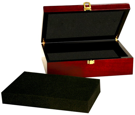 Engraved Rosewood Piano Finish Gift Box - 7 3/4 x 6 1/4 x 2 3/8 in