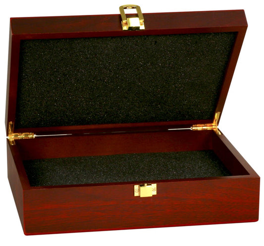Engraved Rosewood Finish Gift Box - 7 3/4 x 6 1/4 x 2 3/8 in
