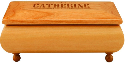 Engraved Red Alder Gift Box - 7 x 4 1/2 in