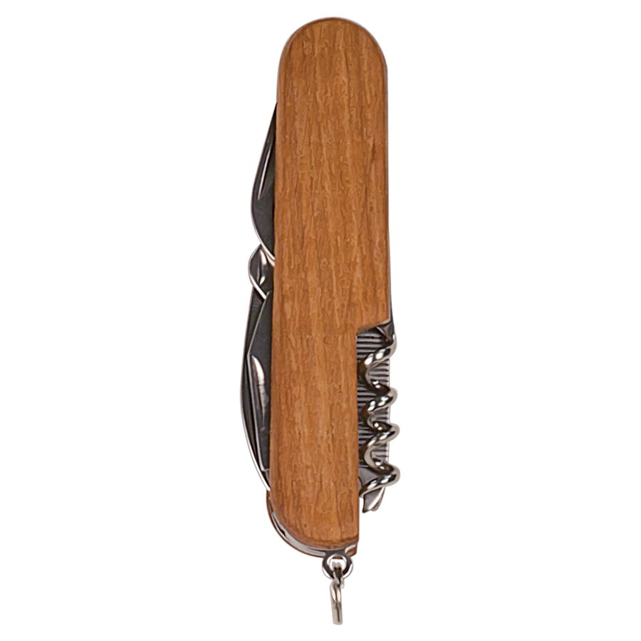 Engraved Wooden 8-Function Multi-Tool Pocket Knife