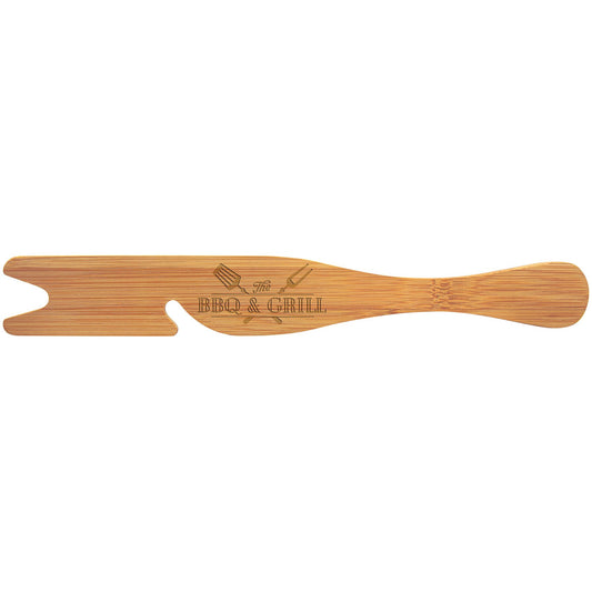 Engraved Bamboo Oven Rack Tool