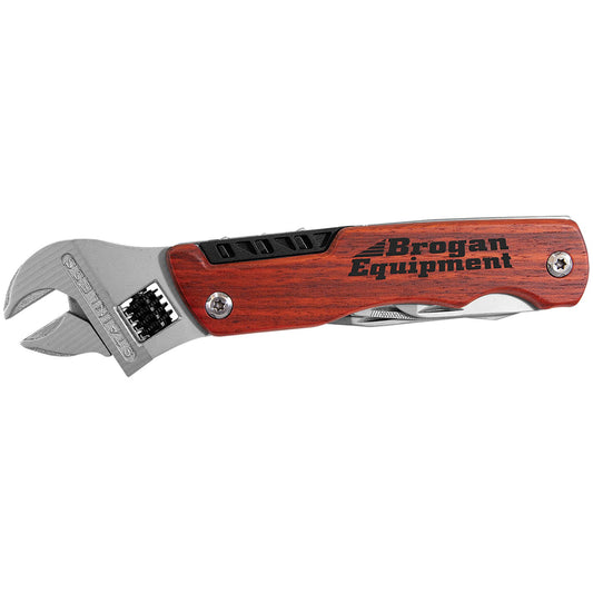 Engraved Wrench Multi-Tool with Wood Handle and Bag