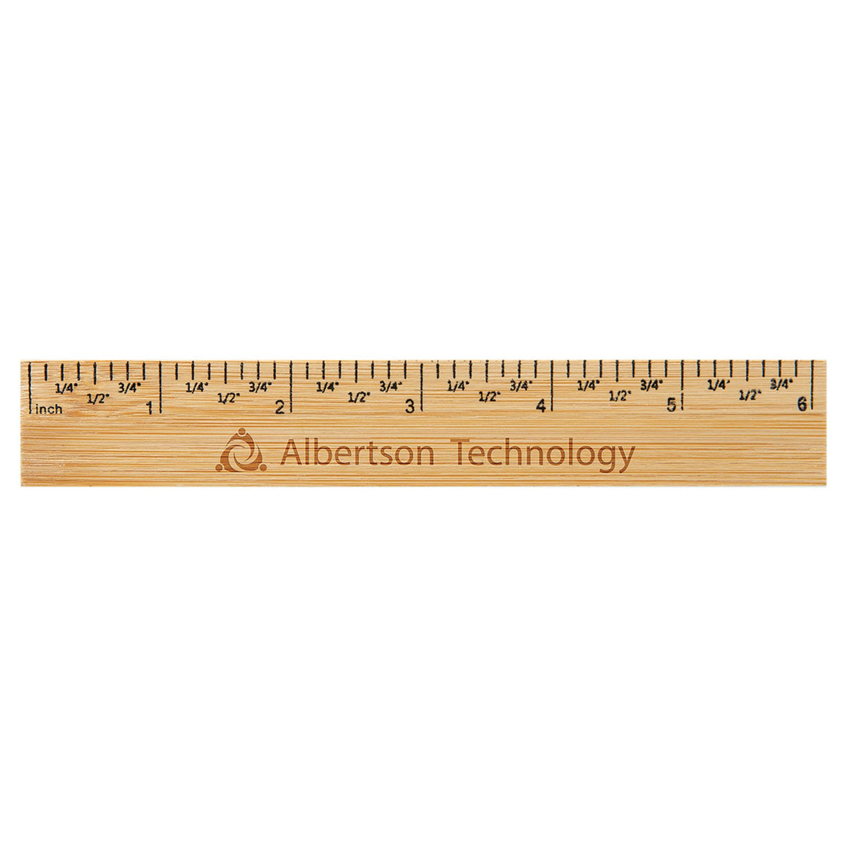 Engraved Bamboo Ruler - 6 in