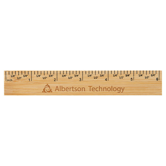 Engraved Bamboo Ruler - 6 in