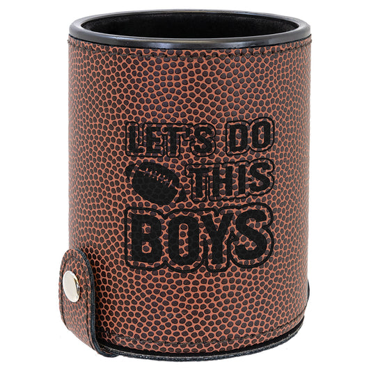 Engraved Football Leatherette Dice Cup with 5 Dice