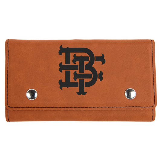Engraved Leatherette Card and Dice Set - Rawhide