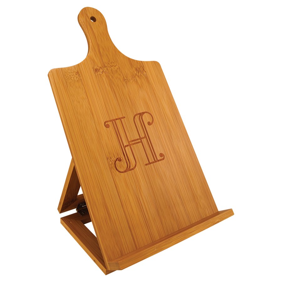 Engraved Bamboo Standing Chef's Easel - 7 1/4 x 13 1/2 in