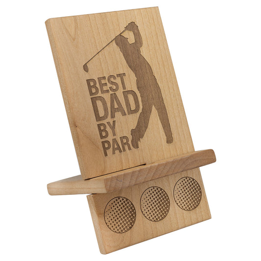Engraved Red Alder Cell Phone and Tablet Easel - 4 1/2 x 8 in