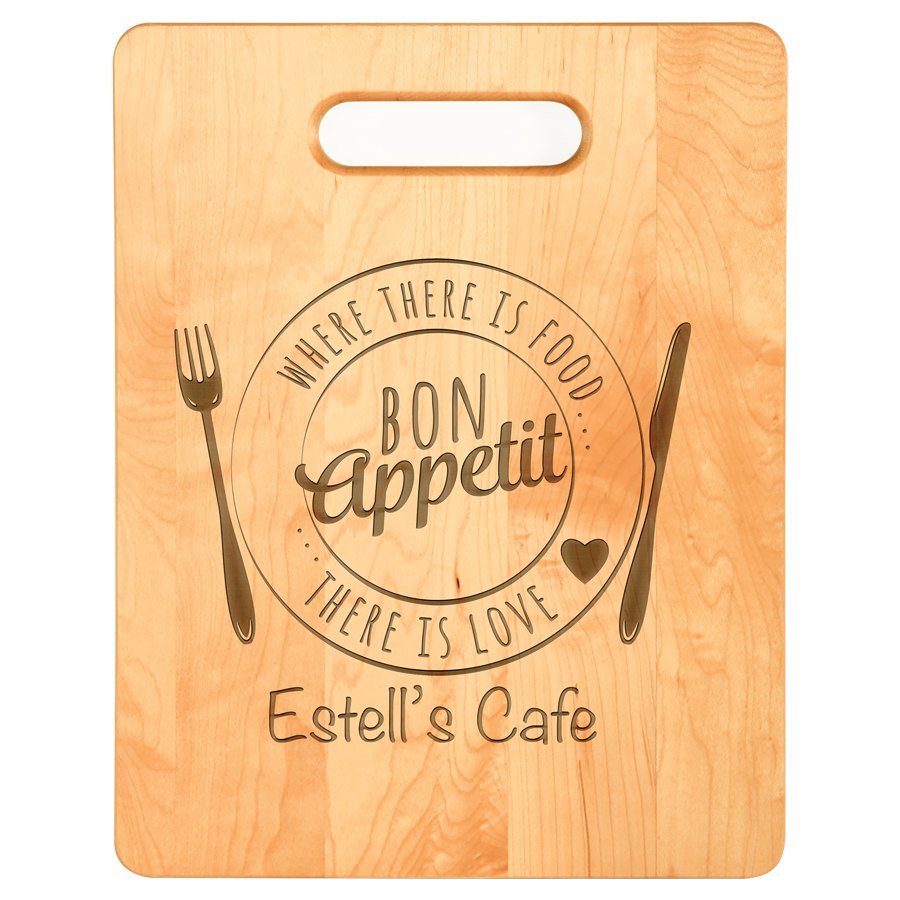 Engraved Maple Cutting Board - 11 1/2 x 8 3/4 in