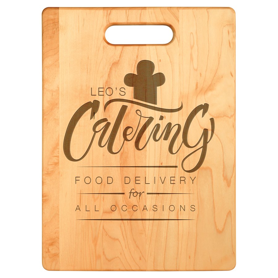 Engraved Maple Cutting Board - 13 3/4 x 9 3/4 in