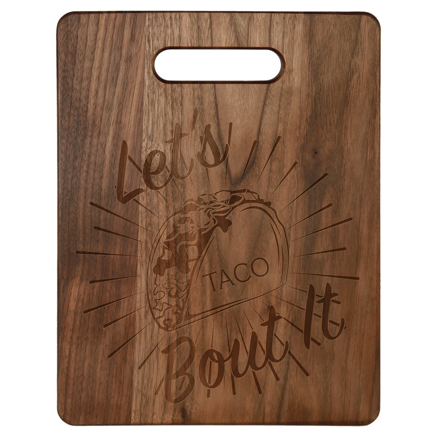 Engraved Walnut Cutting Board - 11 1/2 x 8 3/4 in