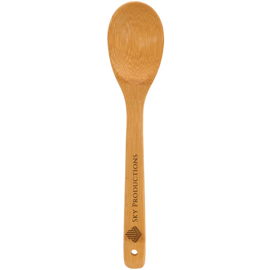 Engraved Bamboo Salad Spoon