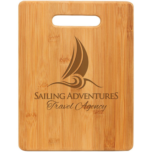 Engraved Bamboo Rectangle Cutting Board - 11 1/2 x 8 3/4 in